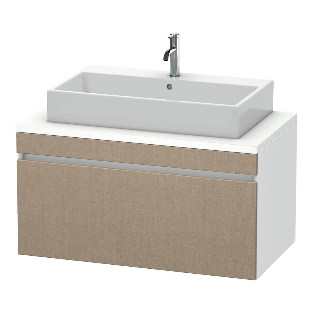 Duravit DuraStyle – Έπιπλο Νιπτήρα – 1000 mm, για κονσόλα, 1 συρτάρι, νιπτήρας κέντρο, σώμα White Matt – Linen Matt, Decor (DS531407518)