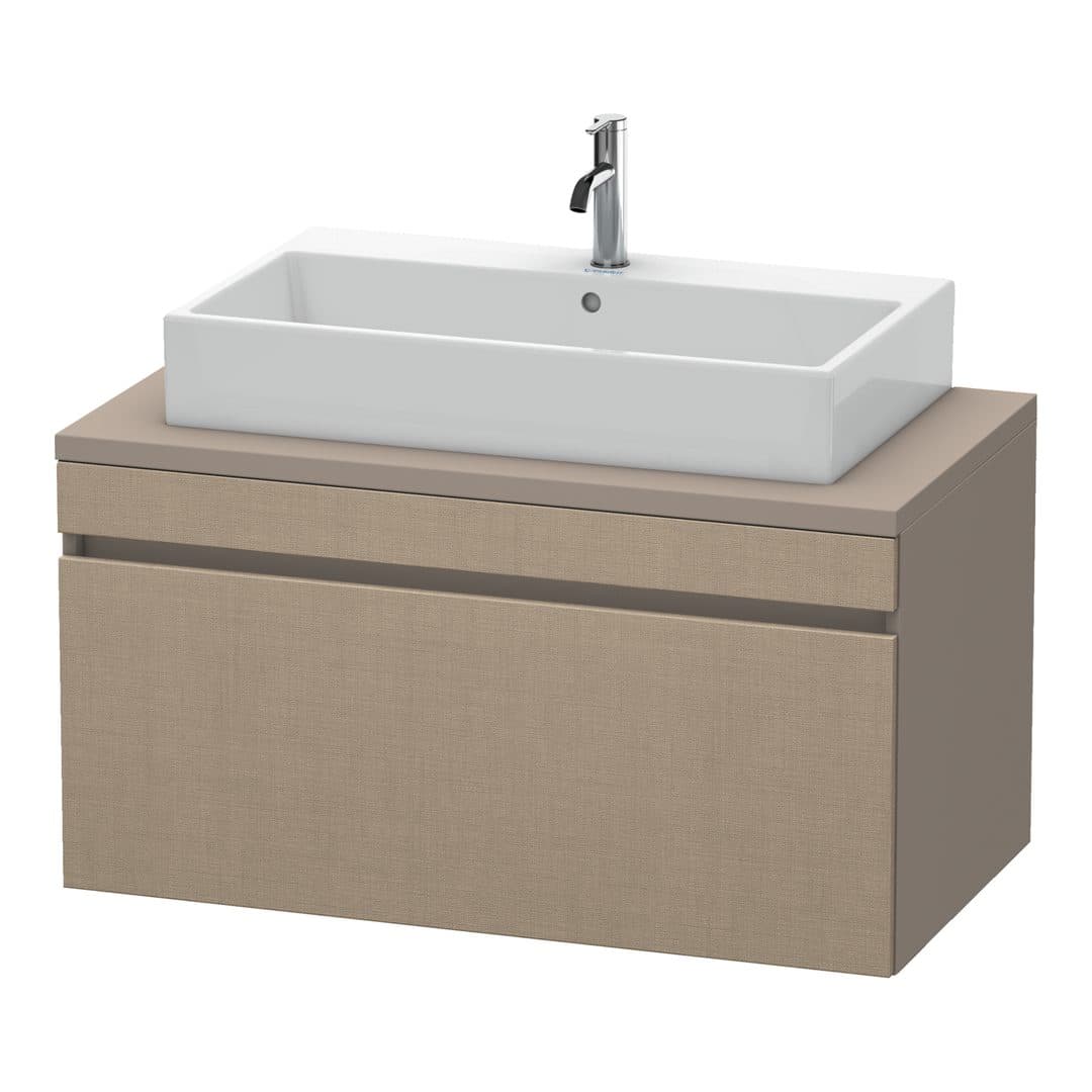 Duravit DuraStyle – Έπιπλο Νιπτήρα – 1000 mm, για κονσόλα, 1 συρτάρι, νιπτήρας κέντρο, σώμα Basalte Matt – Linen Matt, Decor (DS531407543)