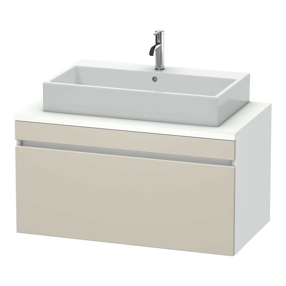 Duravit DuraStyle – Έπιπλο Νιπτήρα – 1000 mm, για κονσόλα, 1 συρτάρι, νιπτήρας κέντρο, σώμα White Matt – Taupe Matt, Decor (DS531409118)