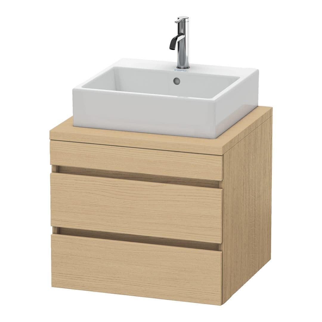 Duravit DuraStyle – Έπιπλο Νιπτήρα – 600 mm, για κονσόλα, 2 συρτάρια, νιπτήρας κέντρο – Natural oak, Decor (DS531503030)