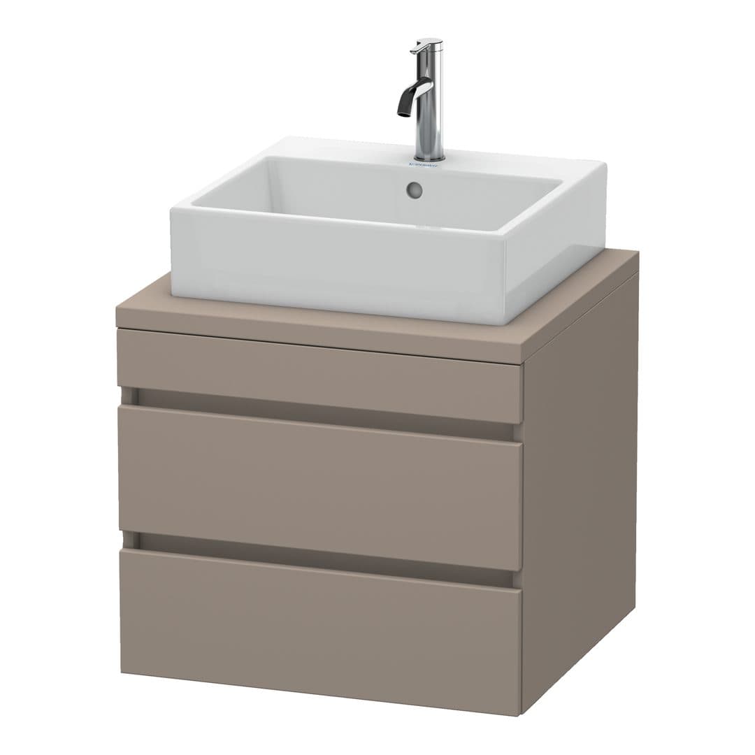 Duravit DuraStyle – Έπιπλο Νιπτήρα – 600 mm, για κονσόλα, 2 συρτάρια, νιπτήρας κέντρο – Basalte Matt, Decor (DS531504343)