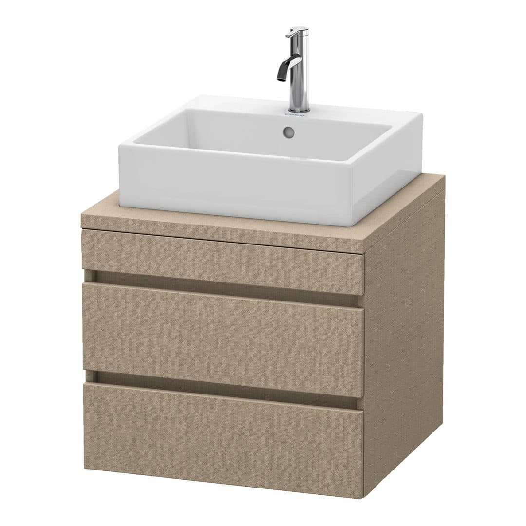 Duravit DuraStyle – Έπιπλο Νιπτήρα – 600 mm, για κονσόλα, 2 συρτάρια, νιπτήρας κέντρο – Linen Matt, Decor (DS531507575)