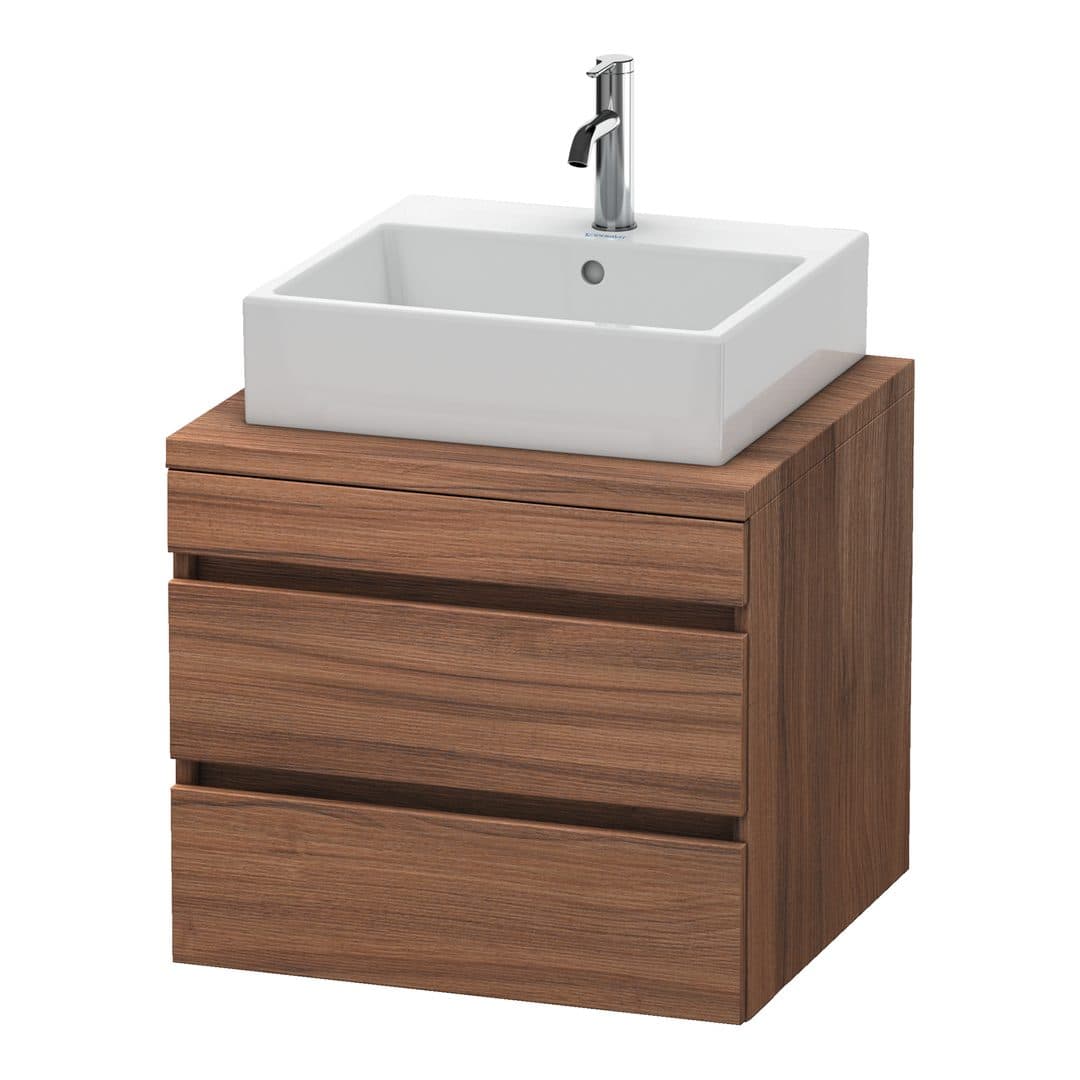 Duravit DuraStyle – Έπιπλο Νιπτήρα – 600 mm, για κονσόλα, 2 συρτάρια, νιπτήρας κέντρο – Walnut Matt, Decor (DS531507979)