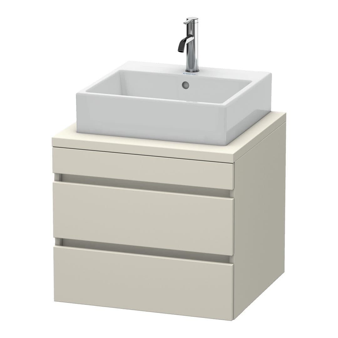 Duravit DuraStyle – Έπιπλο Νιπτήρα – 600 mm, για κονσόλα, 2 συρτάρια, νιπτήρας κέντρο – Taupe Matt, Decor (DS531509191)