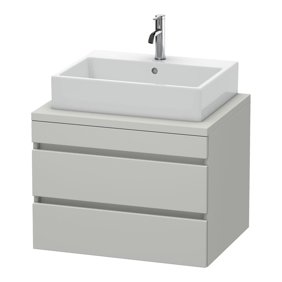Duravit DuraStyle – Έπιπλο Νιπτήρα – 700 mm, για κονσόλα, 2 συρτάρια, νιπτήρας κέντρο – Concrete grey Matt, Decor (DS531600707)