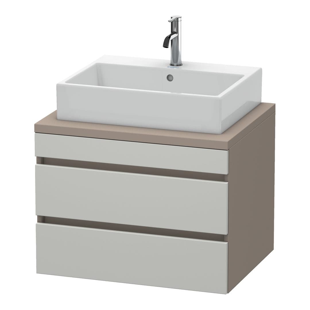 Duravit DuraStyle – Έπιπλο Νιπτήρα – 700 mm, για κονσόλα, 2 συρτάρια, νιπτήρας κέντρο, σώμα Basalte Matt – Concrete grey Matt, Decor (DS531600743)