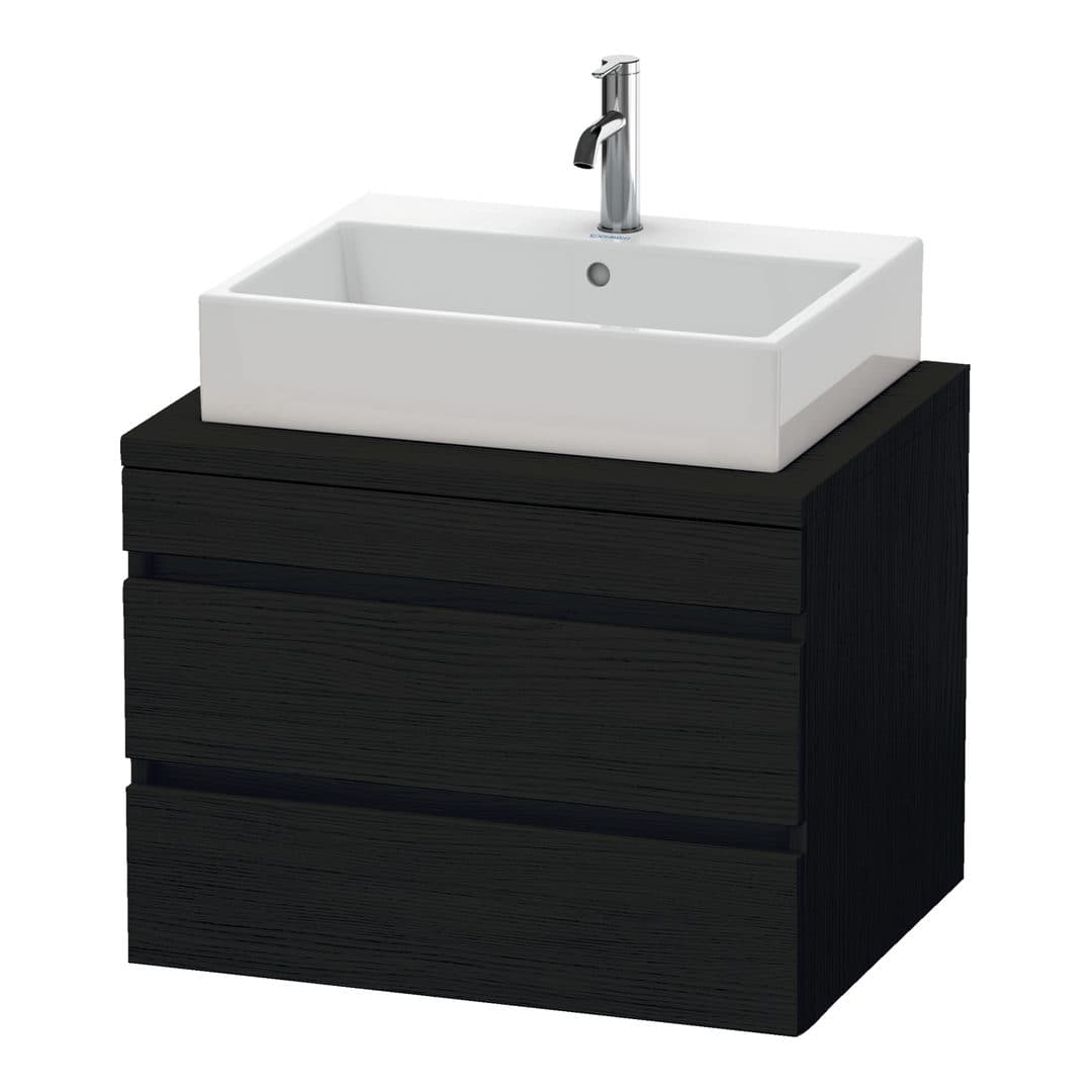 Duravit DuraStyle – Έπιπλο Νιπτήρα – 700 mm, για κονσόλα, 2 συρτάρια, νιπτήρας κέντρο – Black oak Matt, Decor (DS531601616)
