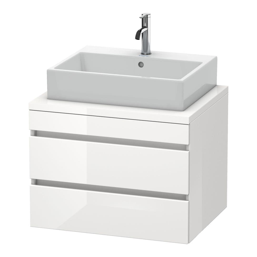 Duravit DuraStyle – Έπιπλο Νιπτήρα – 700 mm, για κονσόλα, 2 συρτάρια, νιπτήρας κέντρο – White High Gloss, Decor (DS531602222)