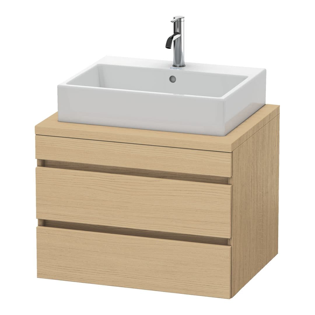 Duravit DuraStyle – Έπιπλο Νιπτήρα – 700 mm, για κονσόλα, 2 συρτάρια, νιπτήρας κέντρο – Natural oak, Decor (DS531603030)