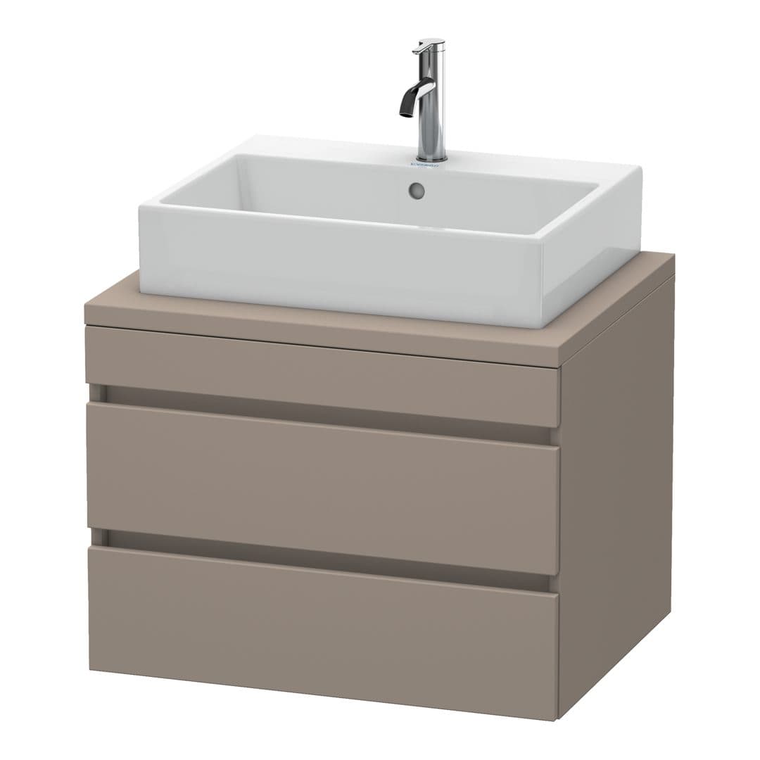 Duravit DuraStyle – Έπιπλο Νιπτήρα – 700 mm, για κονσόλα, 2 συρτάρια, νιπτήρας κέντρο – Basalte Matt, Decor (DS531604343)