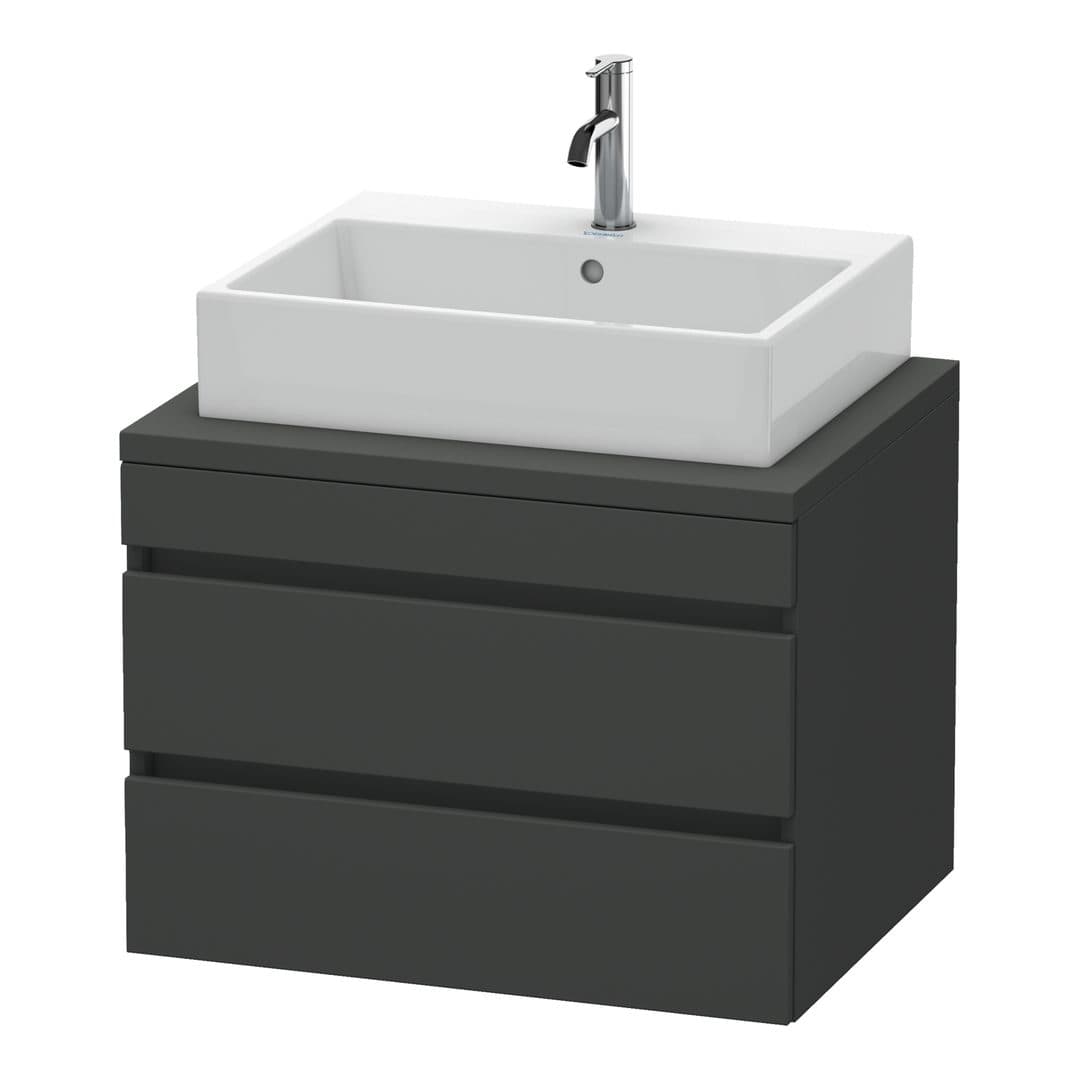 Duravit DuraStyle – Έπιπλο Νιπτήρα – 700 mm, για κονσόλα, 2 συρτάρια, νιπτήρας κέντρο – Graphite Matt, Decor (DS531604949)