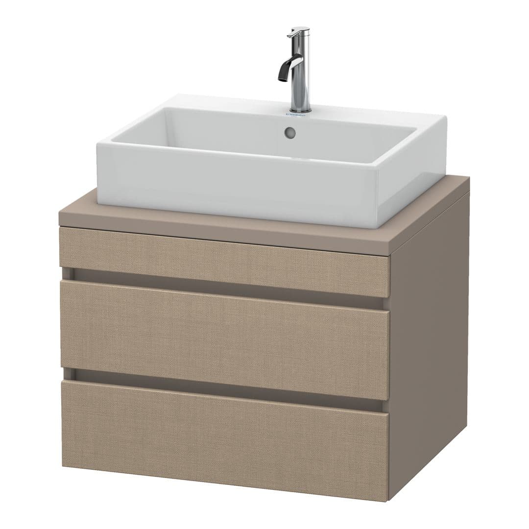 Duravit DuraStyle – Έπιπλο Νιπτήρα – 700 mm, για κονσόλα, 2 συρτάρια, νιπτήρας κέντρο, σώμα Basalte Matt – Linen Matt, Decor (DS531607543)