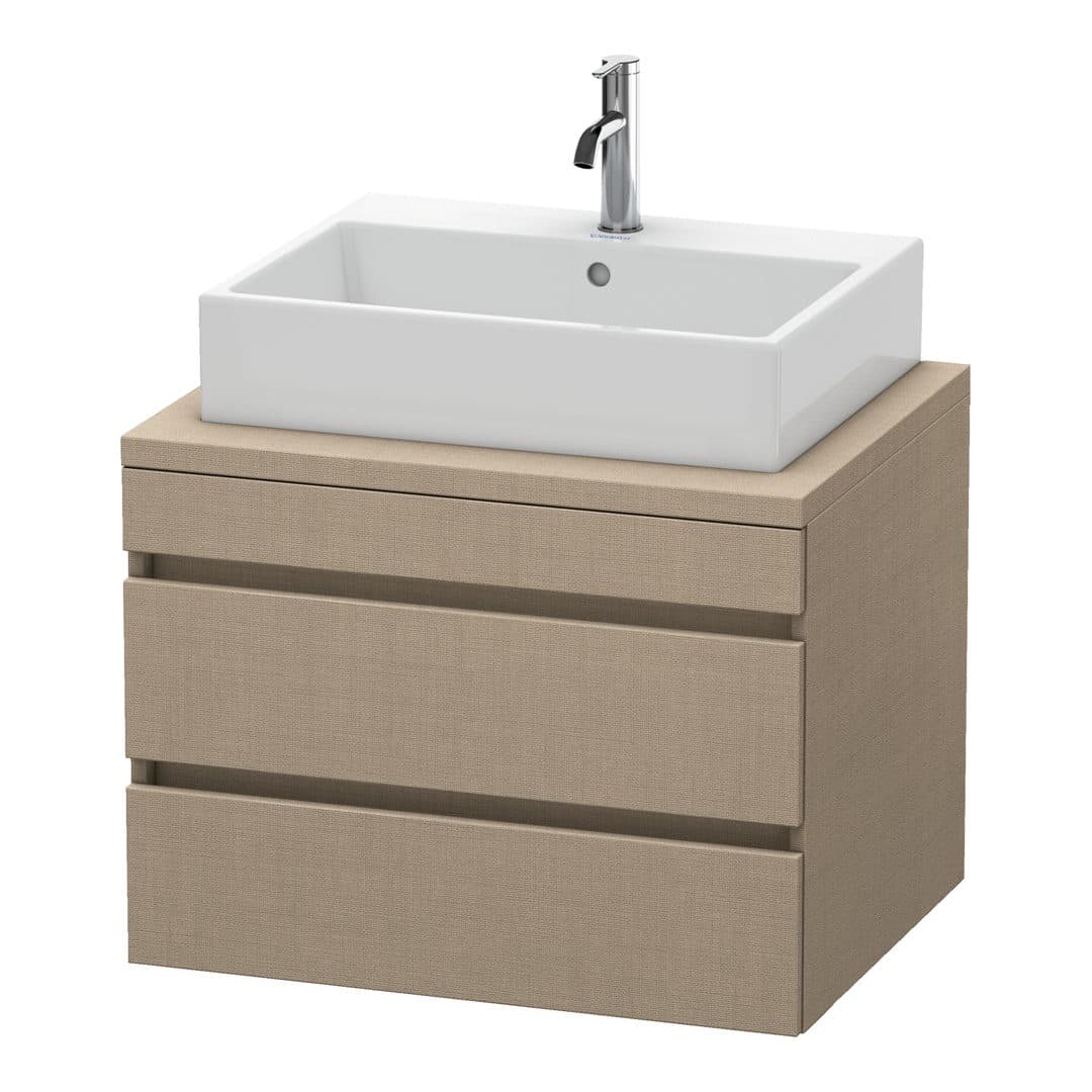 Duravit DuraStyle – Έπιπλο Νιπτήρα – 700 mm, για κονσόλα, 2 συρτάρια, νιπτήρας κέντρο – Linen Matt, Decor (DS531607575)