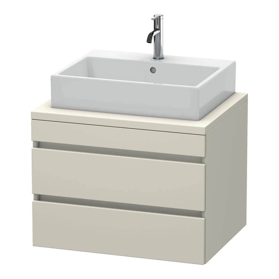 Duravit DuraStyle – Έπιπλο Νιπτήρα – 700 mm, για κονσόλα, 2 συρτάρια, νιπτήρας κέντρο – Taupe Matt, Decor (DS531609191)