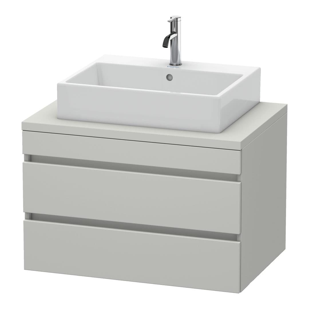 Duravit DuraStyle – Έπιπλο Νιπτήρα – 800 mm, για κονσόλα, 2 συρτάρια, νιπτήρας κέντρο – Concrete grey Matt, Decor (DS531700707)