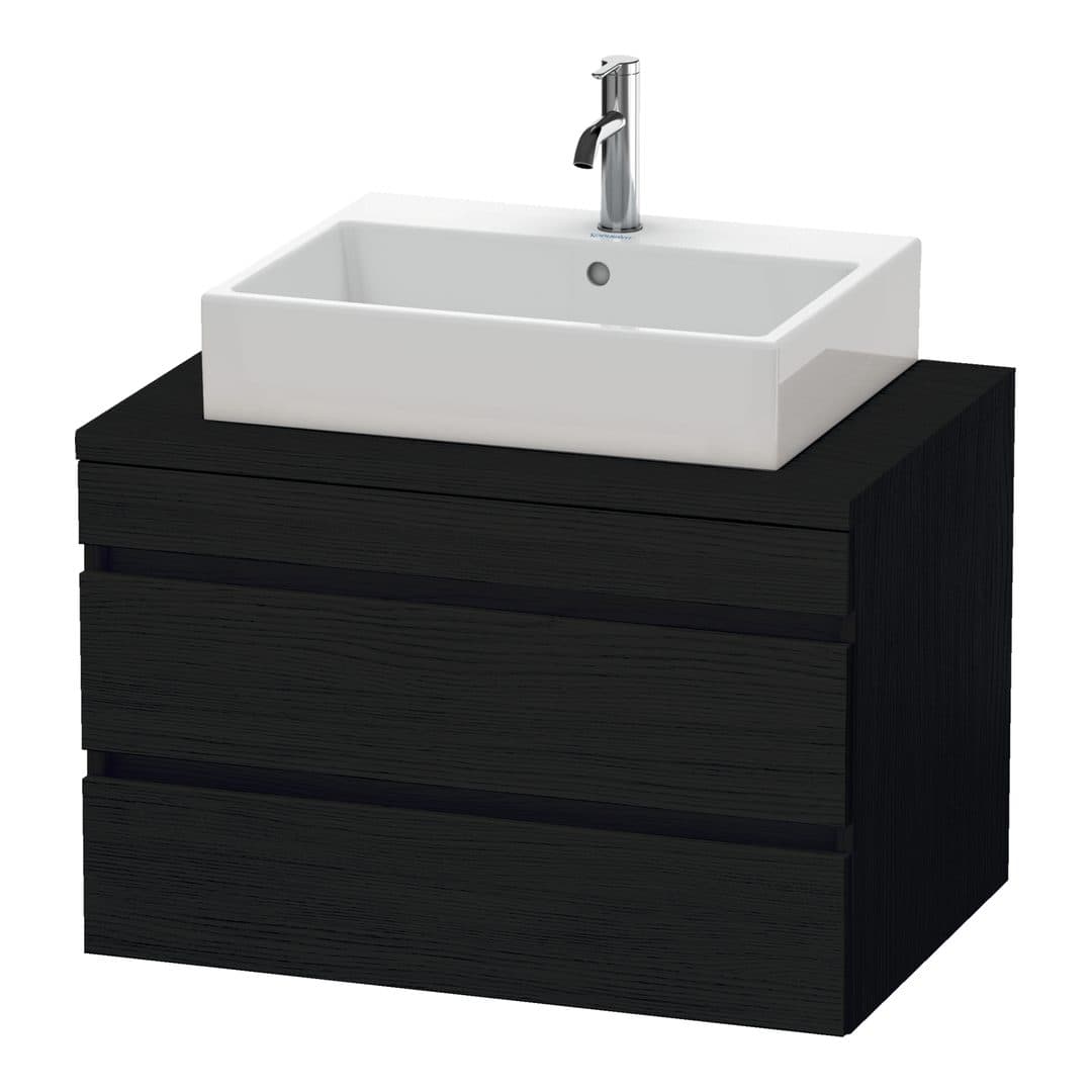 Duravit DuraStyle – Έπιπλο Νιπτήρα – 800 mm, για κονσόλα, 2 συρτάρια, νιπτήρας κέντρο – Black oak Matt, Decor (DS531701616)