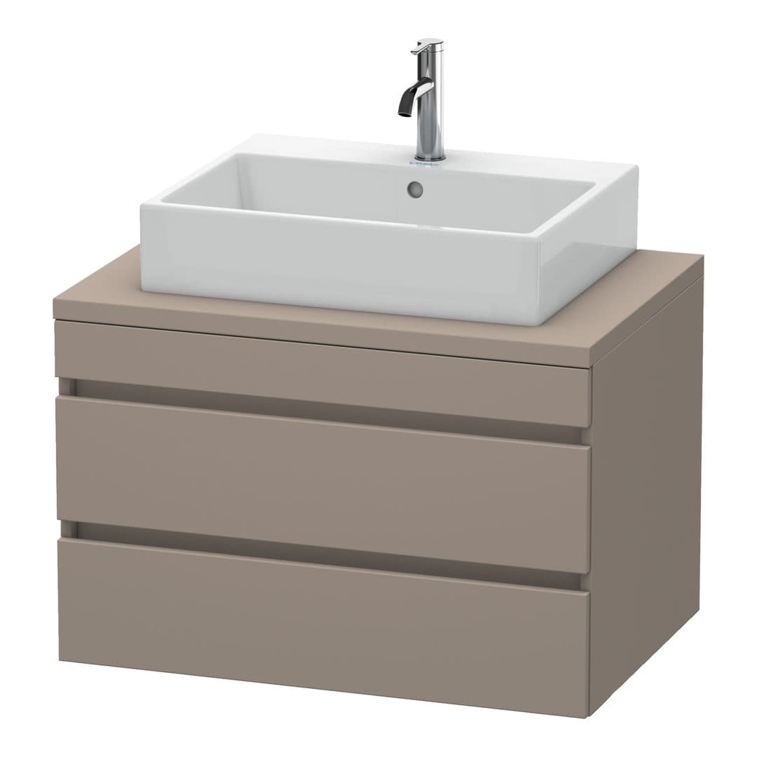 Duravit DuraStyle – Έπιπλο Νιπτήρα – 800 mm, για κονσόλα, 2 συρτάρια, νιπτήρας κέντρο – Basalte Matt, Decor (DS531704343)