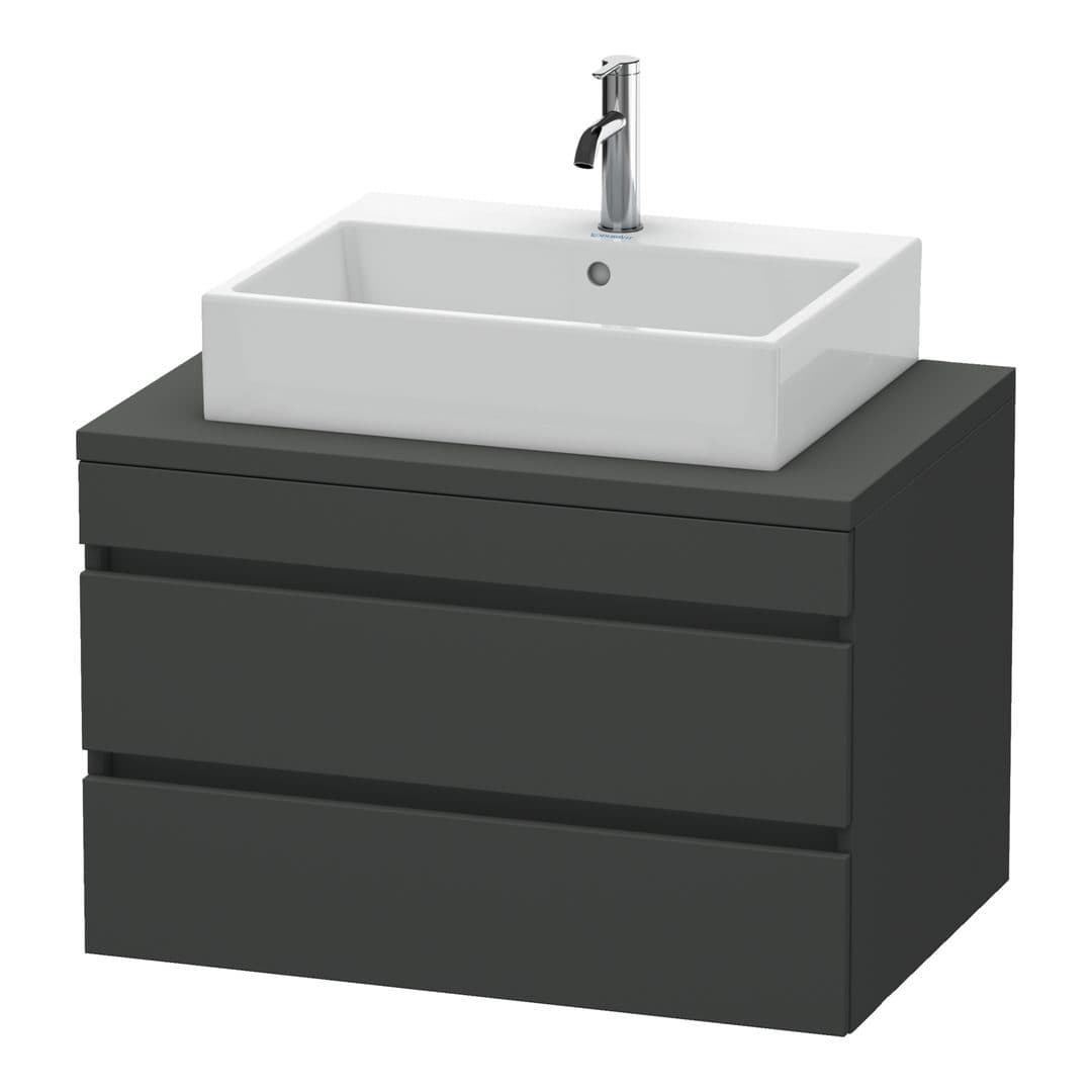 Duravit DuraStyle – Έπιπλο Νιπτήρα – 800 mm, για κονσόλα, 2 συρτάρια, νιπτήρας κέντρο – Graphite Matt, Decor (DS531704949)