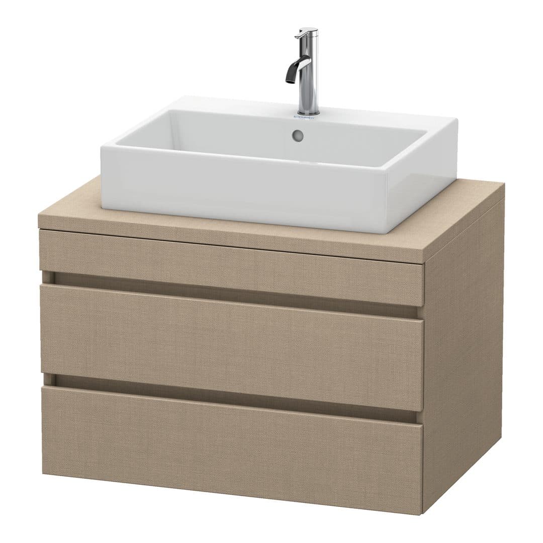 Duravit DuraStyle – Έπιπλο Νιπτήρα – 800 mm, για κονσόλα, 2 συρτάρια, νιπτήρας κέντρο – Linen Matt, Decor (DS531707575)