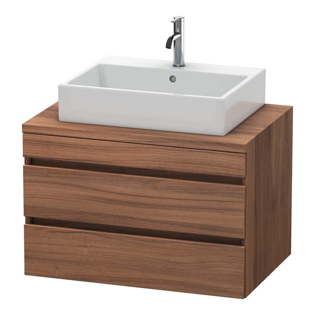 Duravit DuraStyle – Έπιπλο Νιπτήρα – 800 mm, για κονσόλα, 2 συρτάρια, νιπτήρας κέντρο – Walnut Matt, Decor (DS531707979)
