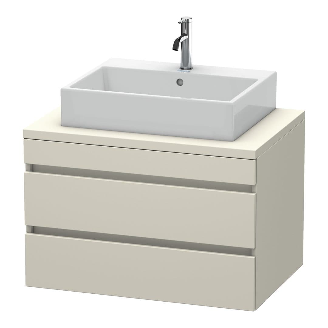 Duravit DuraStyle – Έπιπλο Νιπτήρα – 800 mm, για κονσόλα, 2 συρτάρια, νιπτήρας κέντρο – Taupe Matt, Decor (DS531709191)