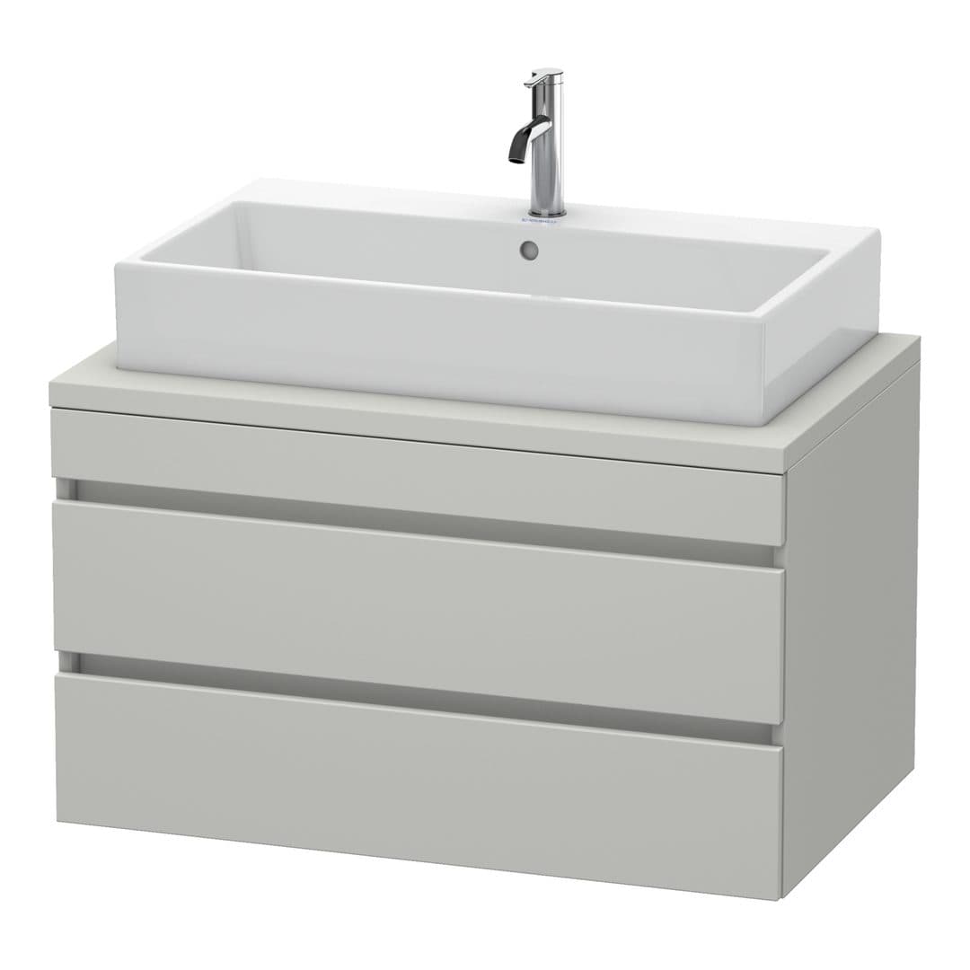 Duravit DuraStyle – Έπιπλο Νιπτήρα – 900 mm, για κονσόλα, 2 συρτάρια, νιπτήρας κέντρο – Concrete grey Matt, Decor (DS531800707)