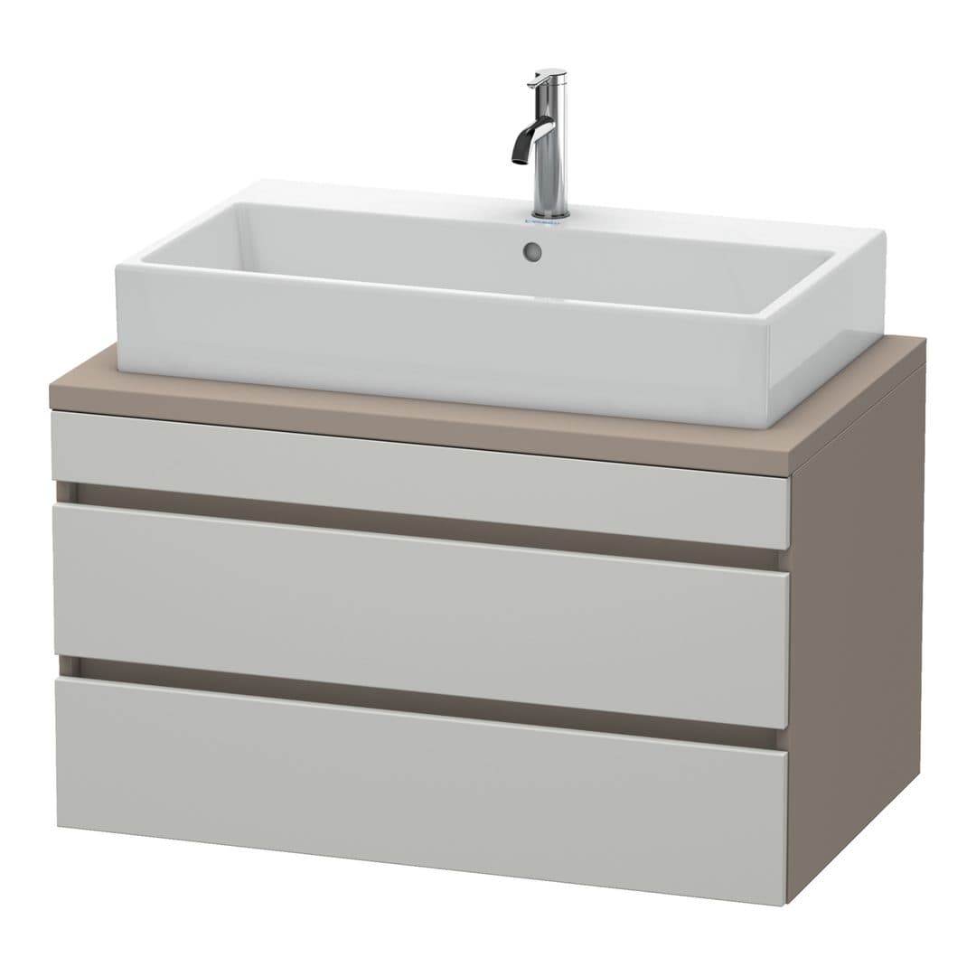 Duravit DuraStyle – Έπιπλο Νιπτήρα – 900 mm, για κονσόλα, 2 συρτάρια, νιπτήρας κέντρο, σώμα Basalte Matt – Concrete grey Matt, Decor (DS531800743)