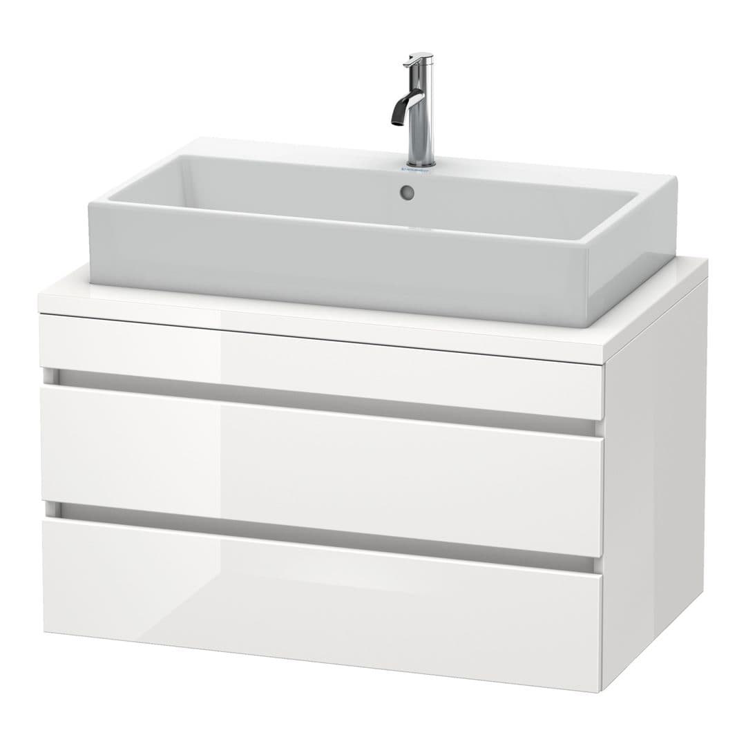 Duravit DuraStyle – Έπιπλο Νιπτήρα – 900 mm, για κονσόλα, 2 συρτάρια, νιπτήρας κέντρο – White High Gloss, Decor (DS531802222)