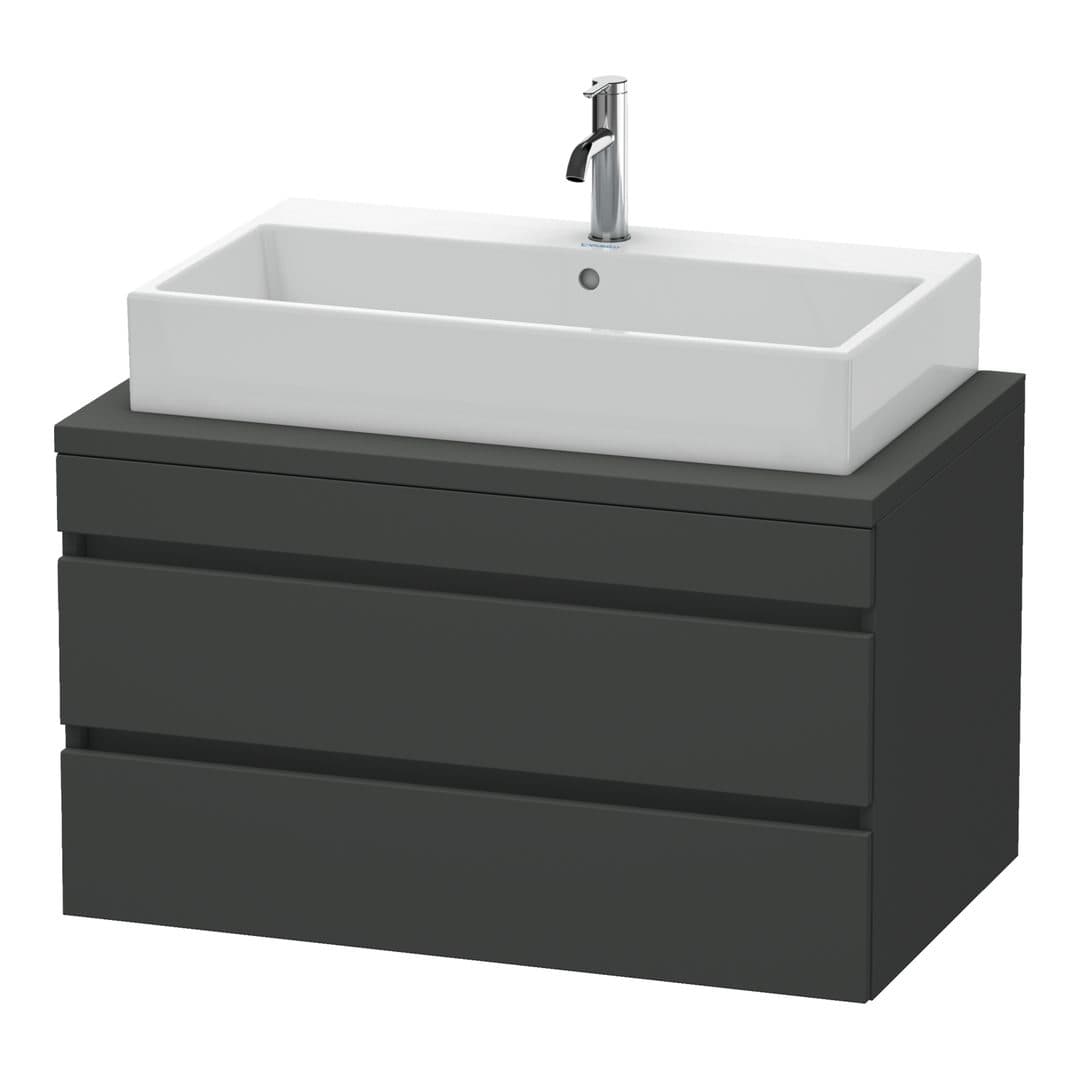 Duravit DuraStyle – Έπιπλο Νιπτήρα – 900 mm, για κονσόλα, 2 συρτάρια, νιπτήρας κέντρο – Graphite Matt, Decor (DS531804949)