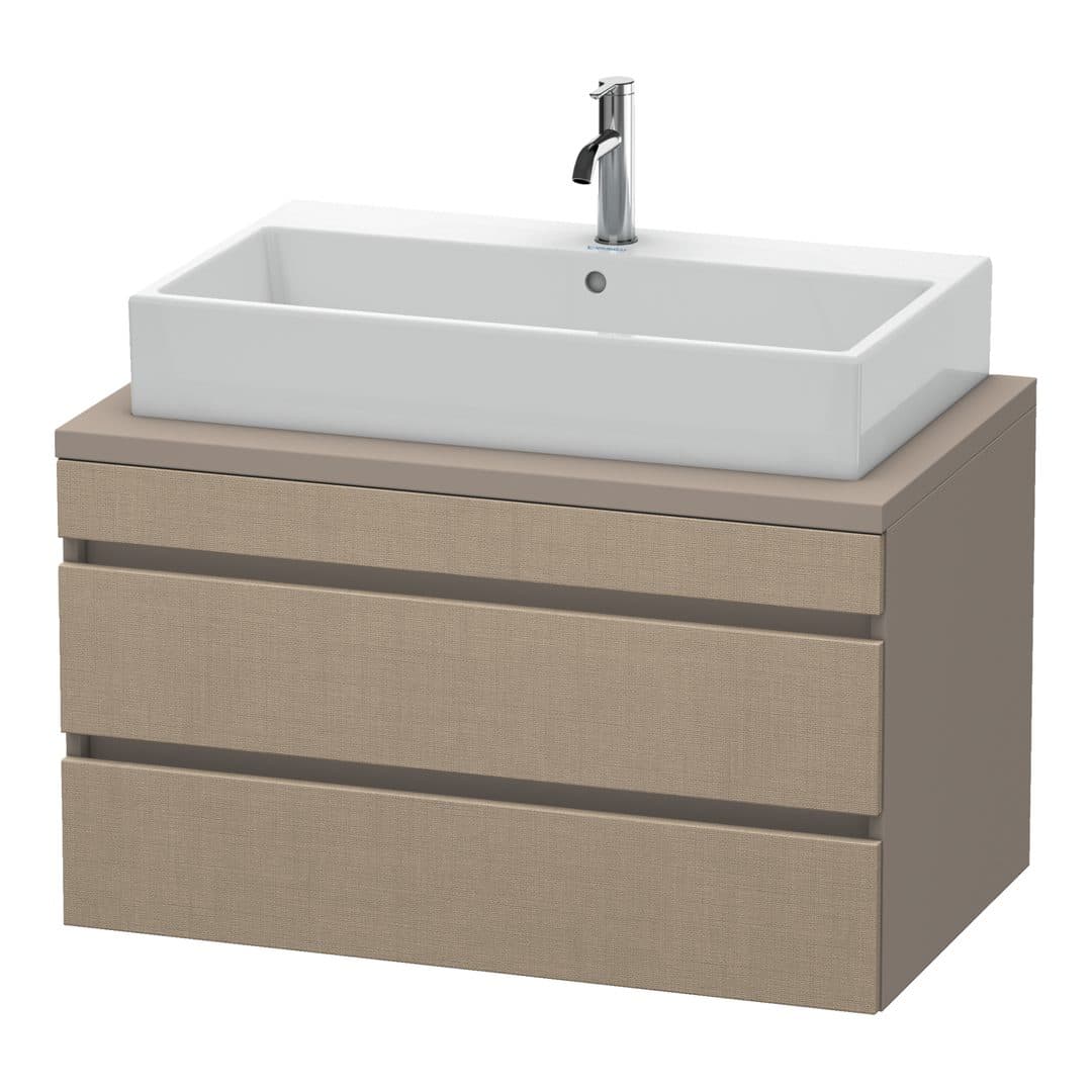 Duravit DuraStyle – Έπιπλο Νιπτήρα – 900 mm, για κονσόλα, 2 συρτάρια, νιπτήρας κέντρο, σώμα Basalte Matt – Linen Matt, Decor (DS531807543)