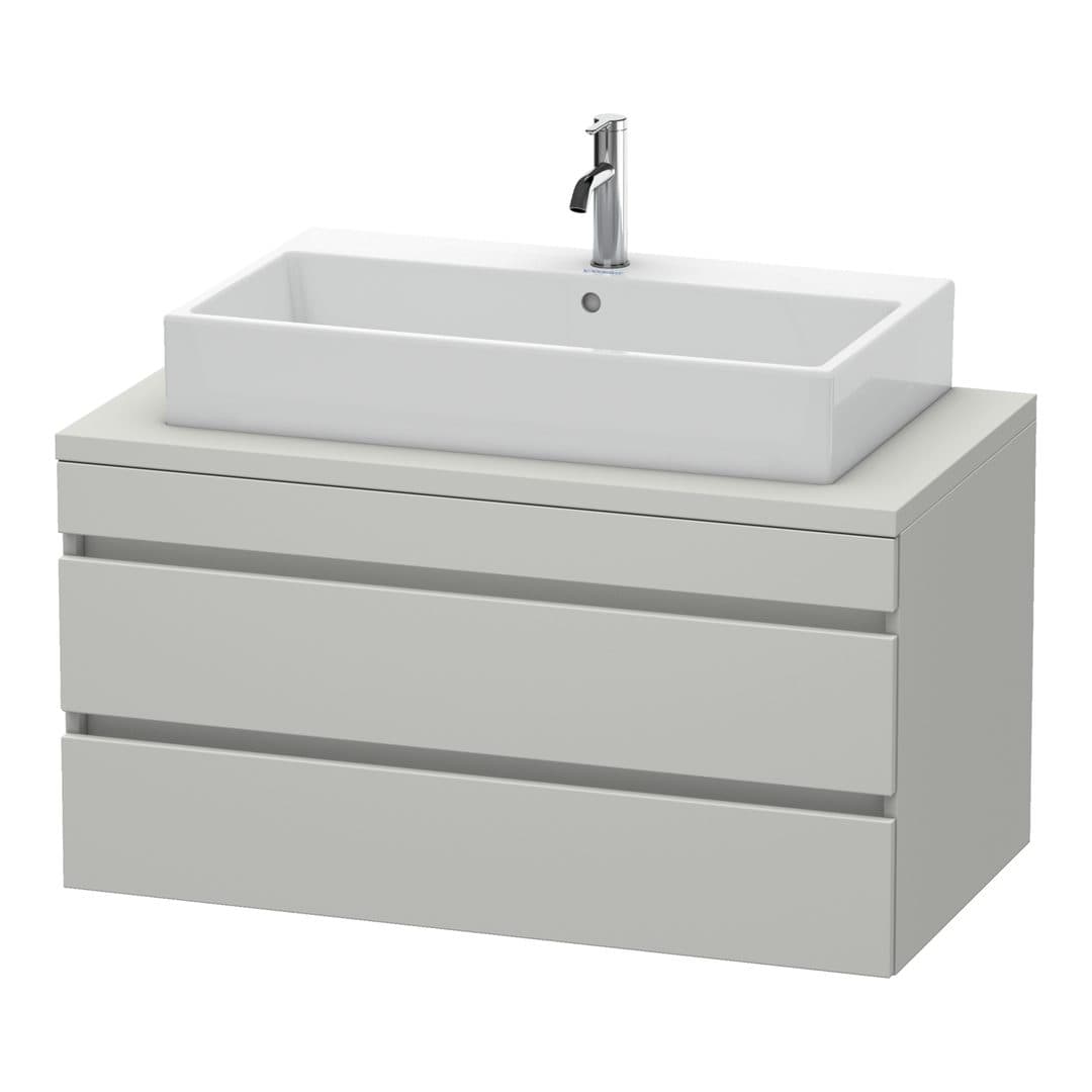 Duravit DuraStyle – Έπιπλο Νιπτήρα – 1000 mm, για κονσόλα, 2 συρτάρια, νιπτήρας κέντρο – Concrete grey Matt, Decor (DS531900707)