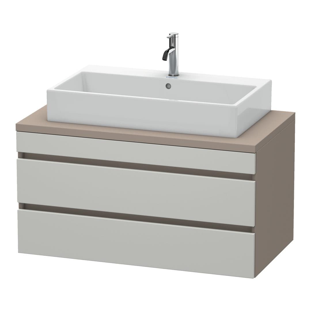 Duravit DuraStyle – Έπιπλο Νιπτήρα – 1000 mm, για κονσόλα, 2 συρτάρια, νιπτήρας κέντρο, σώμα Basalte Matt – Concrete grey Matt, Decor (DS531900743)