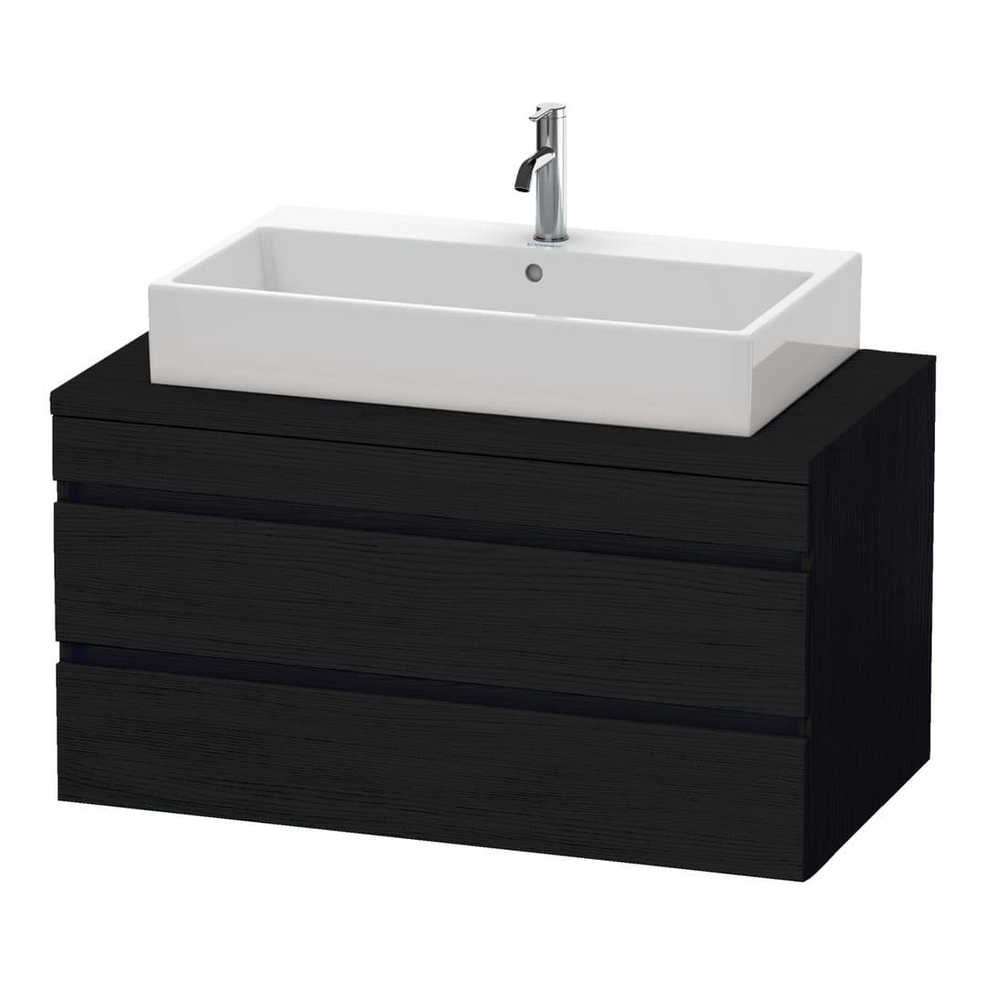 Duravit DuraStyle – Έπιπλο Νιπτήρα – 1000 mm, για κονσόλα, 2 συρτάρια, νιπτήρας κέντρο – Black oak Matt, Decor (DS531901616)
