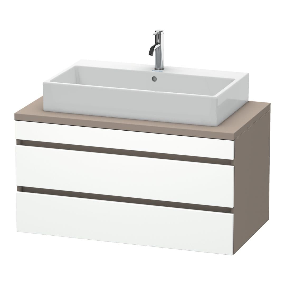 Duravit DuraStyle – Έπιπλο Νιπτήρα – 1000 mm, για κονσόλα, 2 συρτάρια, νιπτήρας κέντρο, σώμα Basalte Matt – White Matt, Decor (DS531901843)