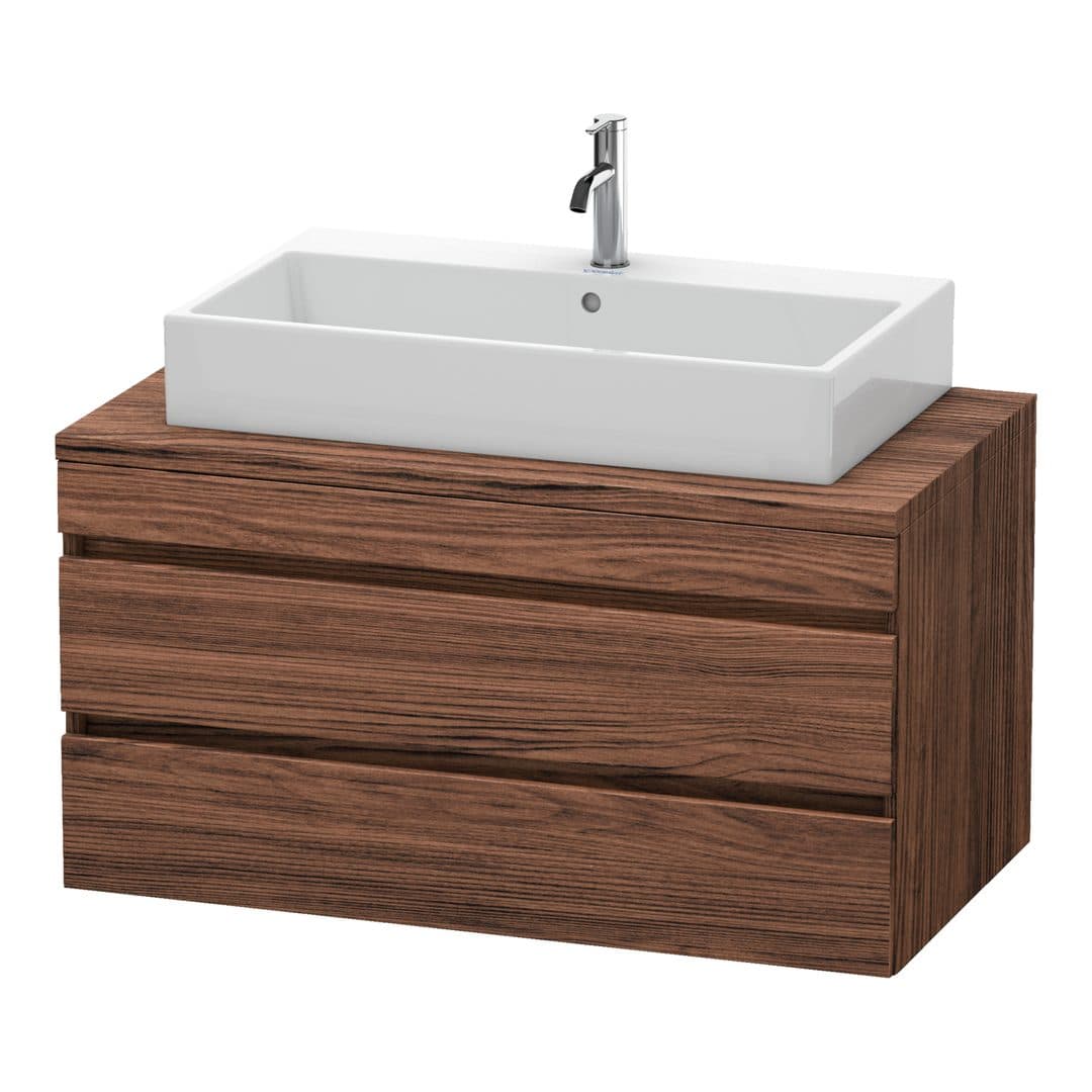 Duravit DuraStyle – Έπιπλο Νιπτήρα – 1000 mm, για κονσόλα, 2 συρτάρια, νιπτήρας κέντρο – Walnut dark Matt, Decor (DS531902121)