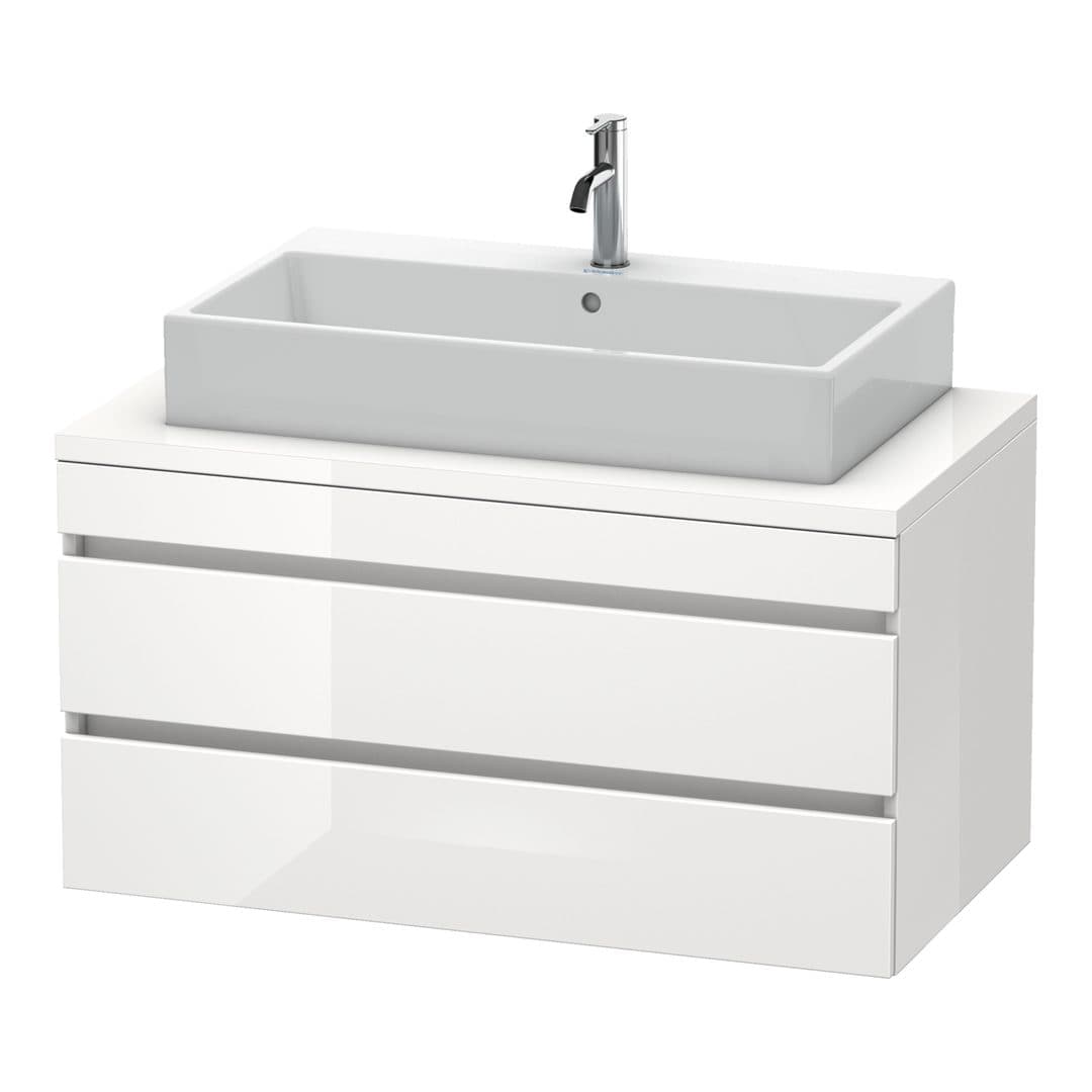 Duravit DuraStyle – Έπιπλο Νιπτήρα – 1000 mm, για κονσόλα, 2 συρτάρια, νιπτήρας κέντρο – White High Gloss, Decor (DS531902222)