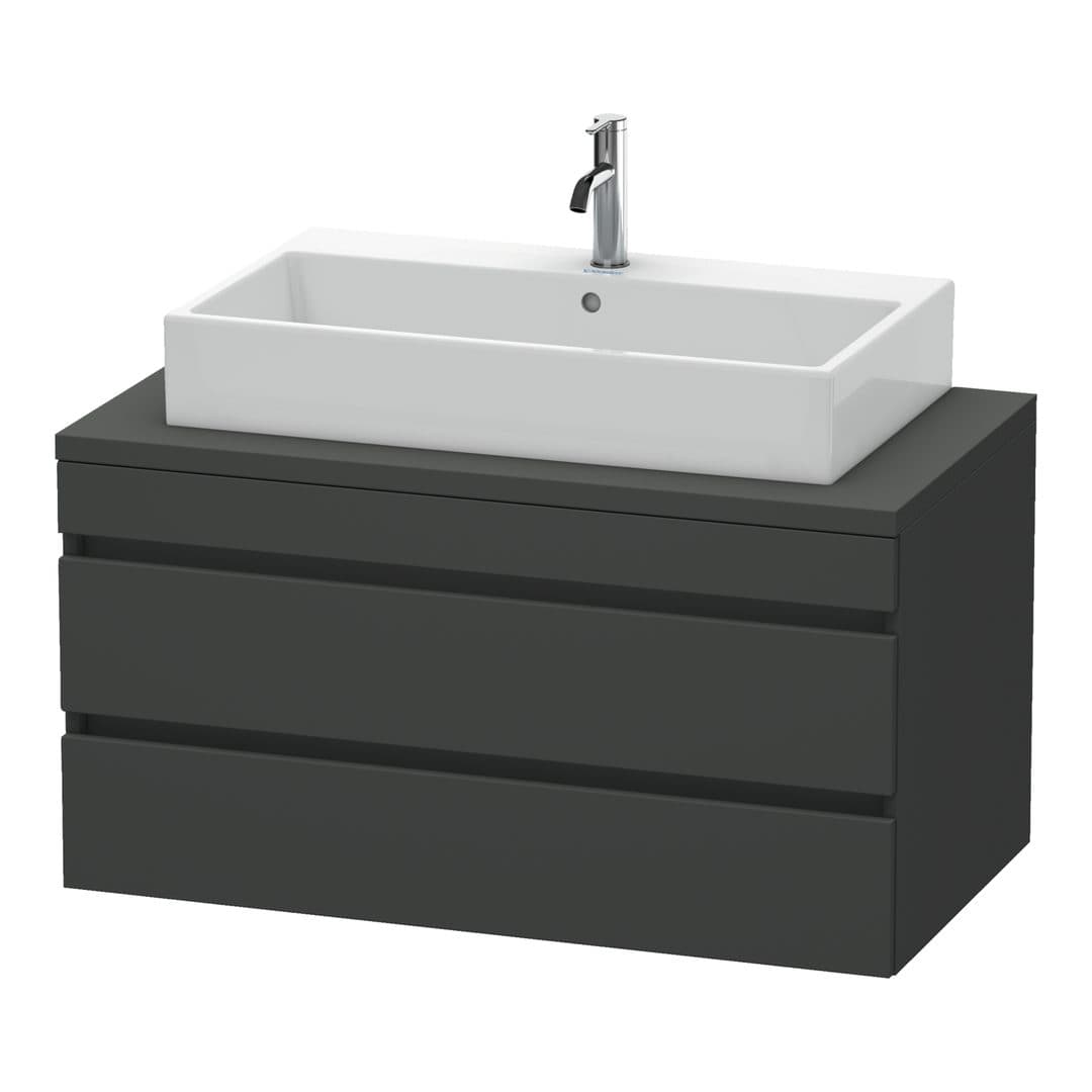 Duravit DuraStyle – Έπιπλο Νιπτήρα – 1000 mm, για κονσόλα, 2 συρτάρια, νιπτήρας κέντρο – Graphite Matt, Decor (DS531904949)