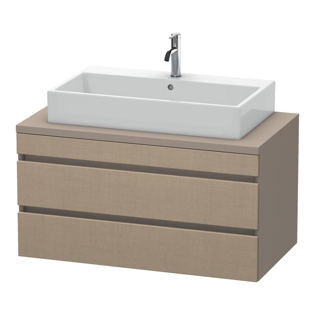 Duravit DuraStyle – Έπιπλο Νιπτήρα – 1000 mm, για κονσόλα, 2 συρτάρια, νιπτήρας κέντρο, σώμα Basalte Matt – Linen Matt, Decor (DS531907543)