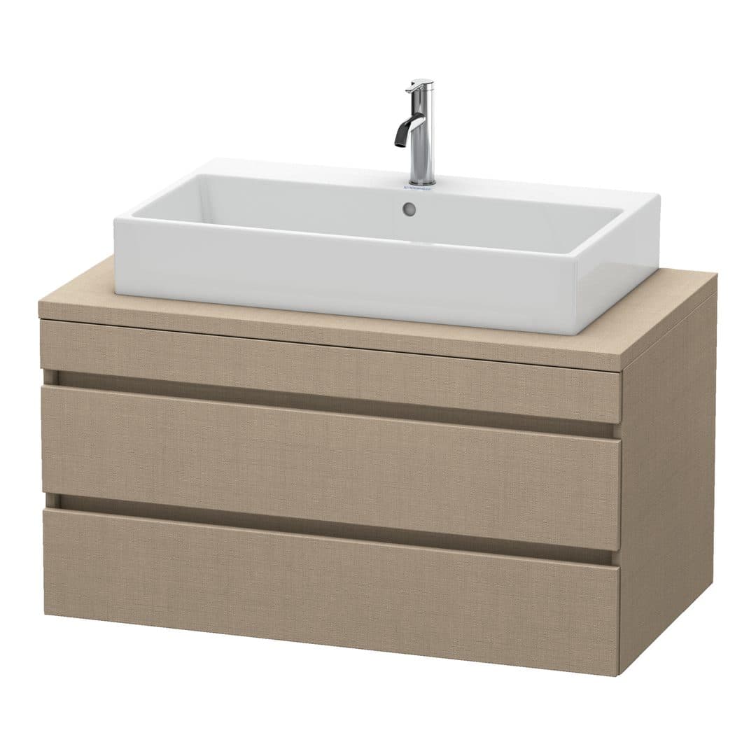 Duravit DuraStyle – Έπιπλο Νιπτήρα – 1000 mm, για κονσόλα, 2 συρτάρια, νιπτήρας κέντρο – Linen Matt, Decor (DS531907575)