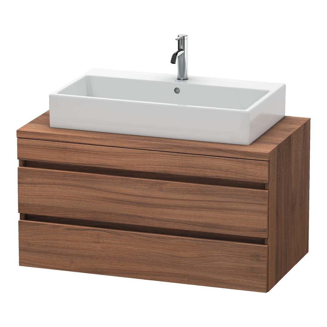 Duravit DuraStyle – Έπιπλο Νιπτήρα – 1000 mm, για κονσόλα, 2 συρτάρια, νιπτήρας κέντρο – Walnut Matt, Decor (DS531907979)