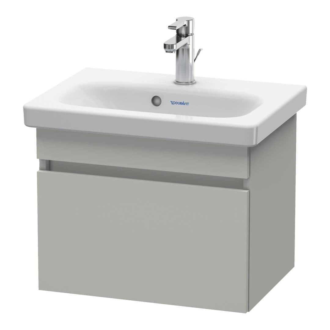 Duravit DuraStyle – Έπιπλο Νιπτήρα – 500 mm, 1 συρτάρι, νιπτήρας κέντρο, Compact – Concrete grey Matt, Decor (DS630300707)