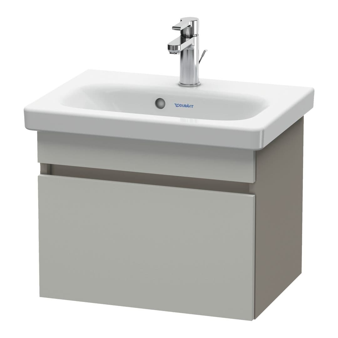 Duravit DuraStyle – Έπιπλο Νιπτήρα – 500 mm, 1 συρτάρι, νιπτήρας κέντρο, σώμα Basalte Matt, Compact – Concrete grey Matt, Decor (DS630300743)