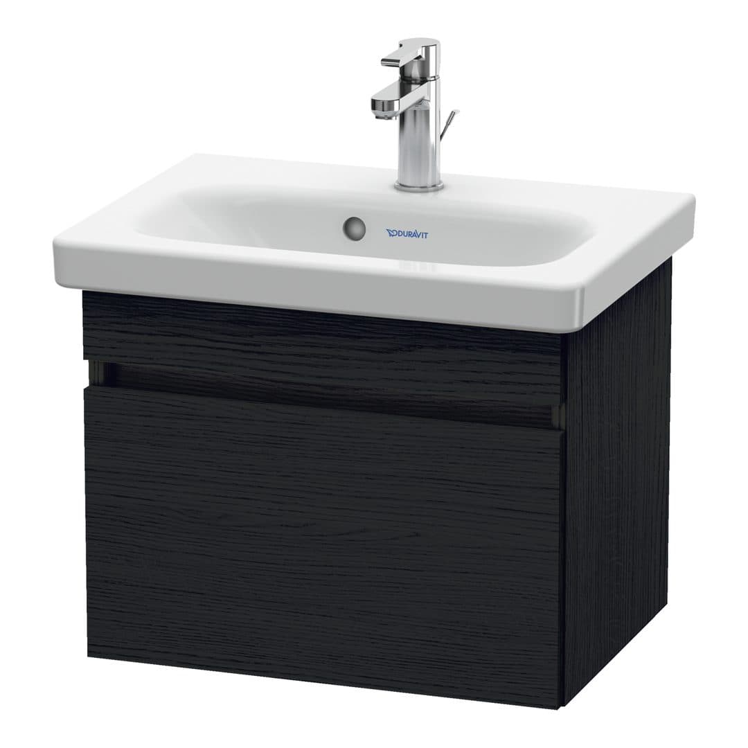 Duravit DuraStyle – Έπιπλο Νιπτήρα – 500 mm, 1 συρτάρι, νιπτήρας κέντρο, Compact – Black oak Matt, Decor (DS630301616)