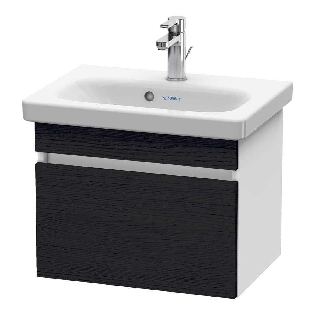 Duravit DuraStyle – Έπιπλο Νιπτήρα – 500 mm, 1 συρτάρι, νιπτήρας κέντρο, σώμα White Matt, Compact – Black oak Matt, Decor (DS630301618)