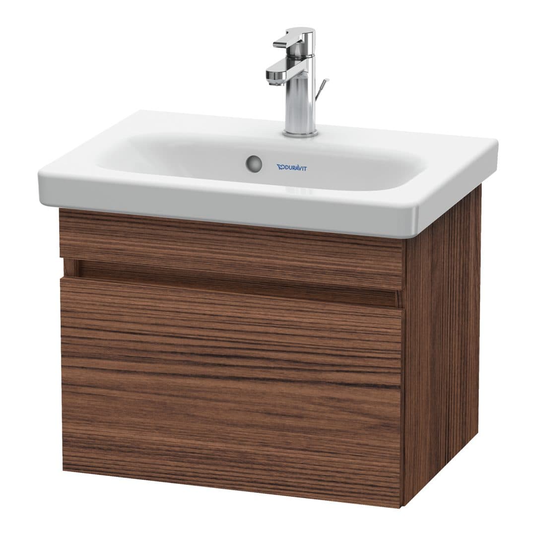 Duravit DuraStyle – Έπιπλο Νιπτήρα – 500 mm, 1 συρτάρι, νιπτήρας κέντρο, Compact – Walnut dark Matt, Decor (DS630302121)