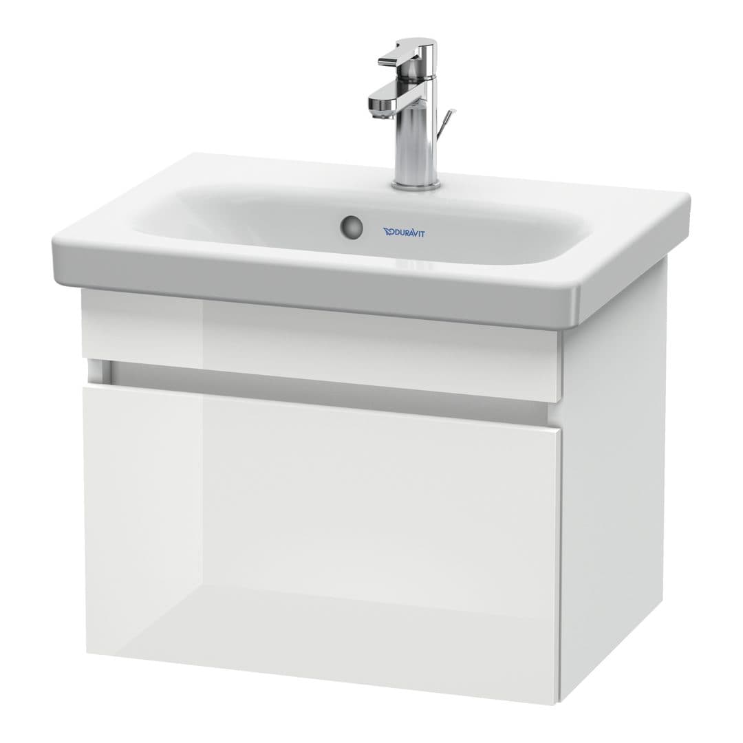 Duravit DuraStyle – Έπιπλο Νιπτήρα – 500 mm, 1 συρτάρι, νιπτήρας κέντρο, Compact, White Matt – White High Gloss, Decor (DS630302218)