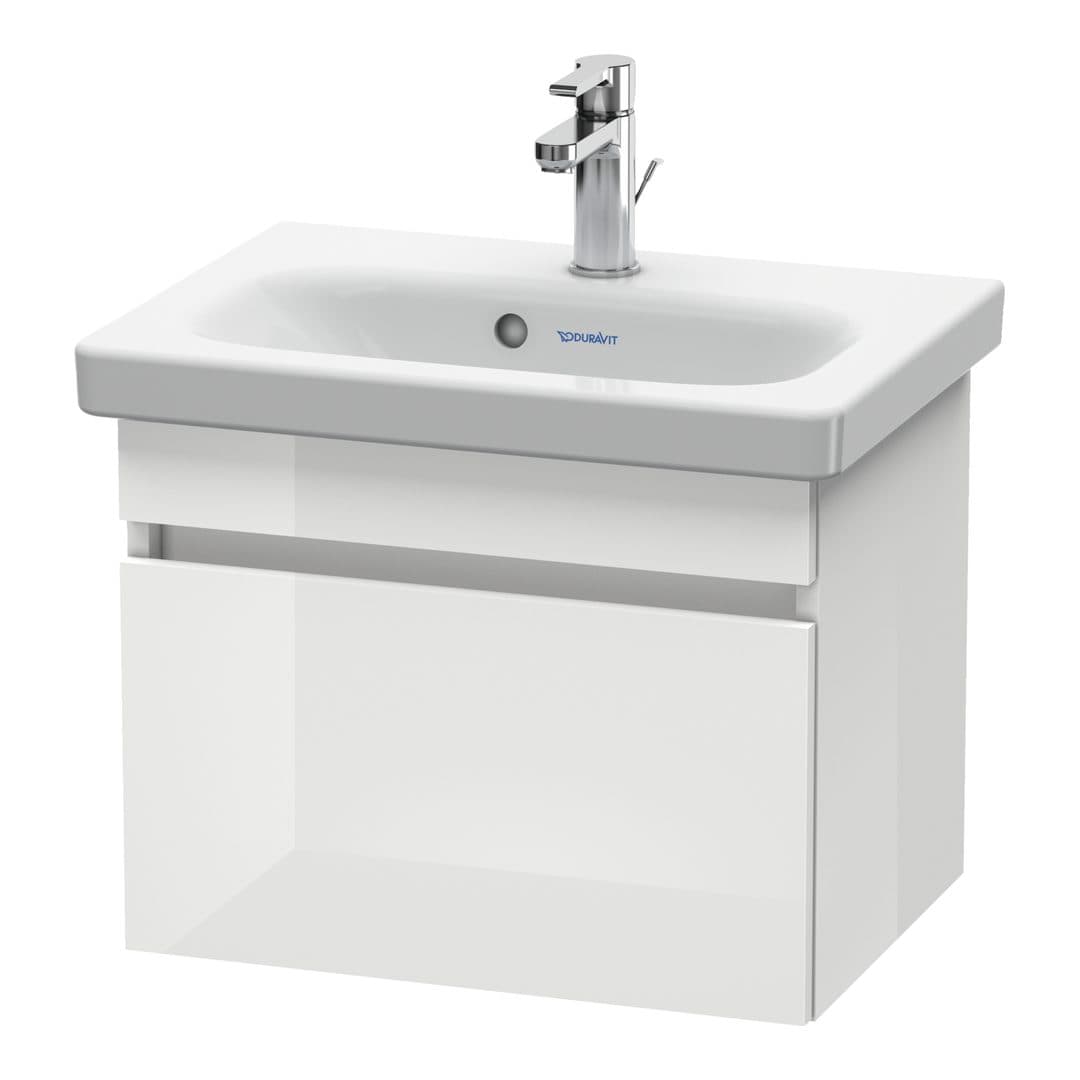 Duravit DuraStyle – Έπιπλο Νιπτήρα – 500 mm, 1 συρτάρι, νιπτήρας κέντρο, Compact – White High Gloss, Decor (DS630302222)