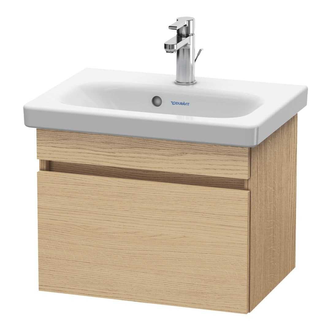Duravit DuraStyle – Έπιπλο Νιπτήρα – 500 mm, 1 συρτάρι, νιπτήρας κέντρο, Compact – Natural oak, Decor (DS630303030)