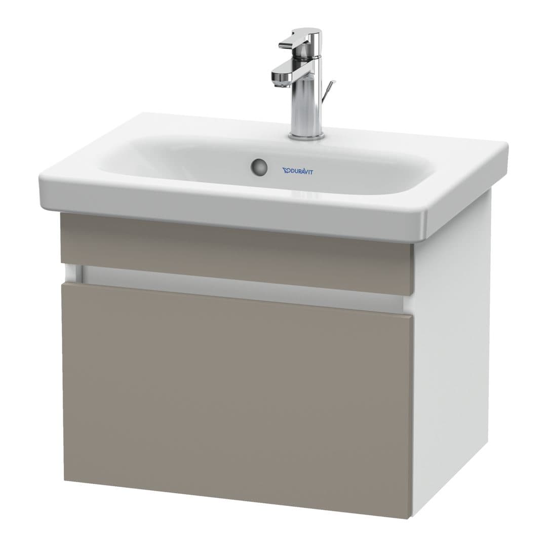 Duravit DuraStyle – Έπιπλο Νιπτήρα – 500 mm, 1 συρτάρι, νιπτήρας κέντρο, σώμα White Matt, Compact – Basalte Matt, Decor (DS630304318)