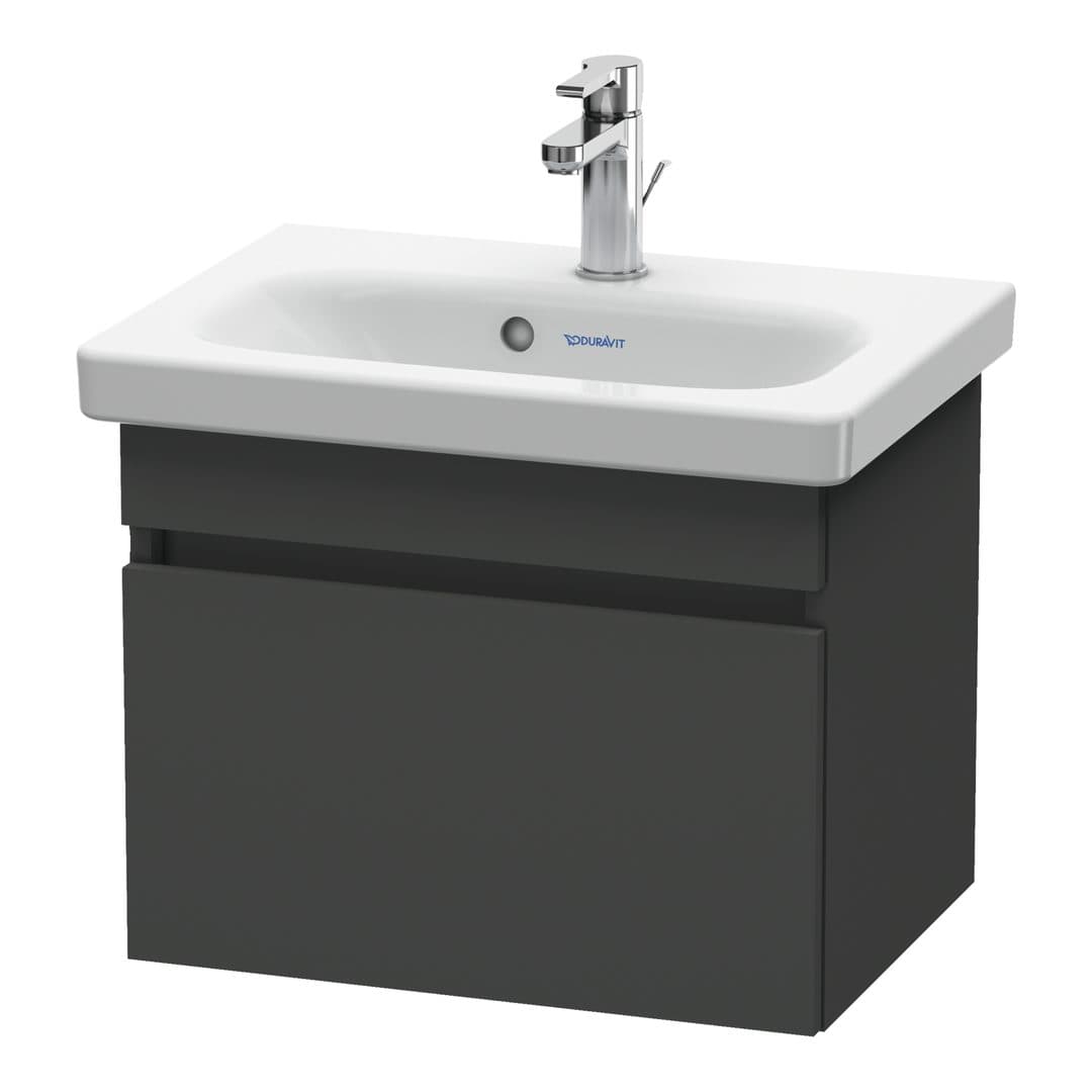 Duravit DuraStyle – Έπιπλο Νιπτήρα – 500 mm, 1 συρτάρι, νιπτήρας κέντρο, Compact – Graphite Matt, Decor (DS630304949)